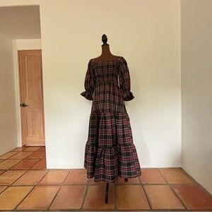 AURA | Plaid Long Sleeve Dress